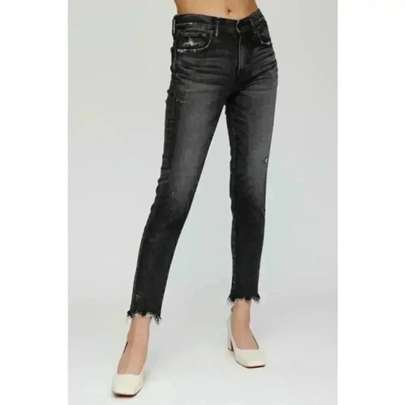 Moussy Vintage MV Checotah Skinny in Black Size 28 - Picture 2 of 10